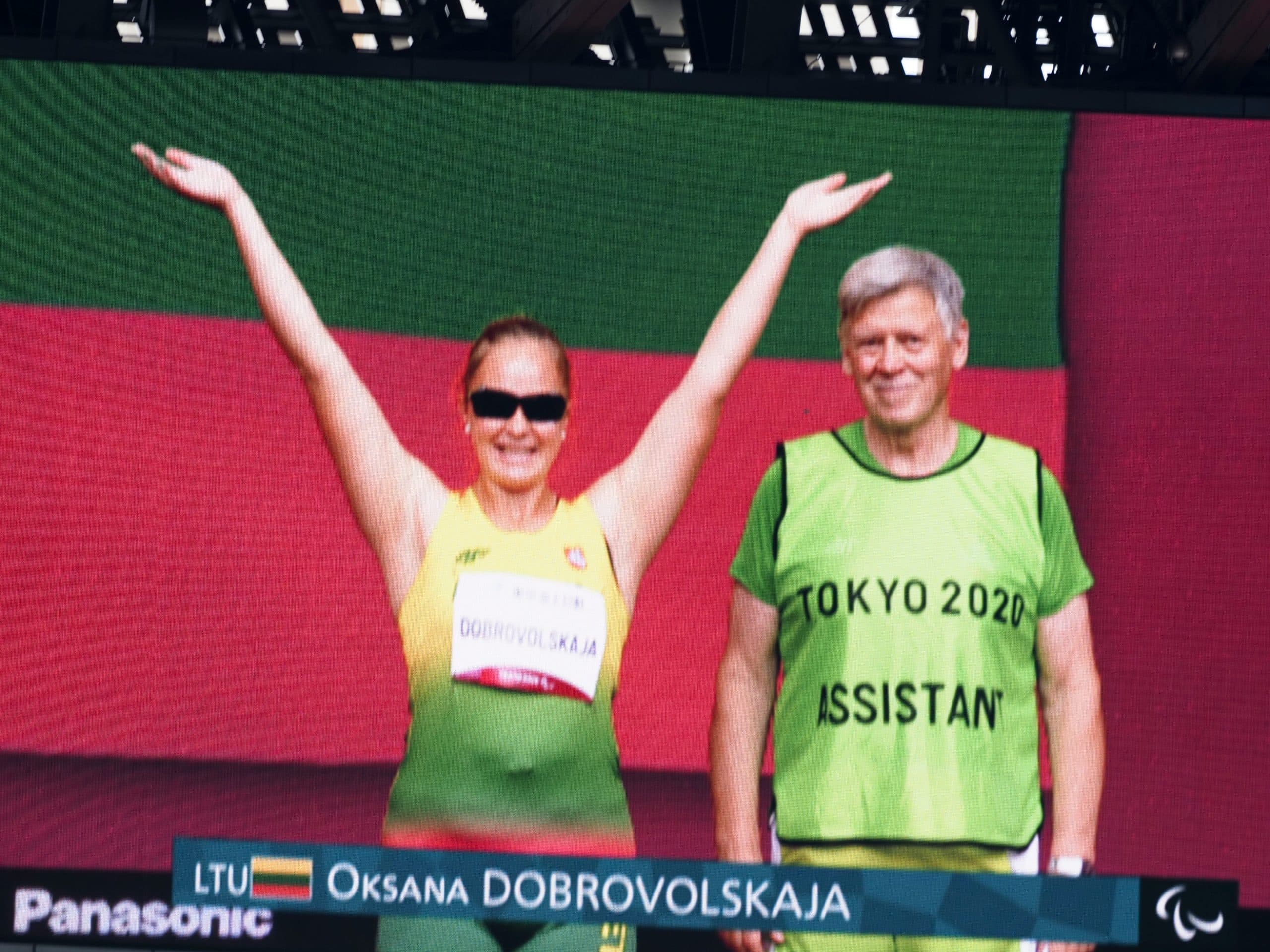 Tokijo paralimpinėse žaidynėse debiutavusi Oksana Dobrovolskaja užėmė aštuntą vietą