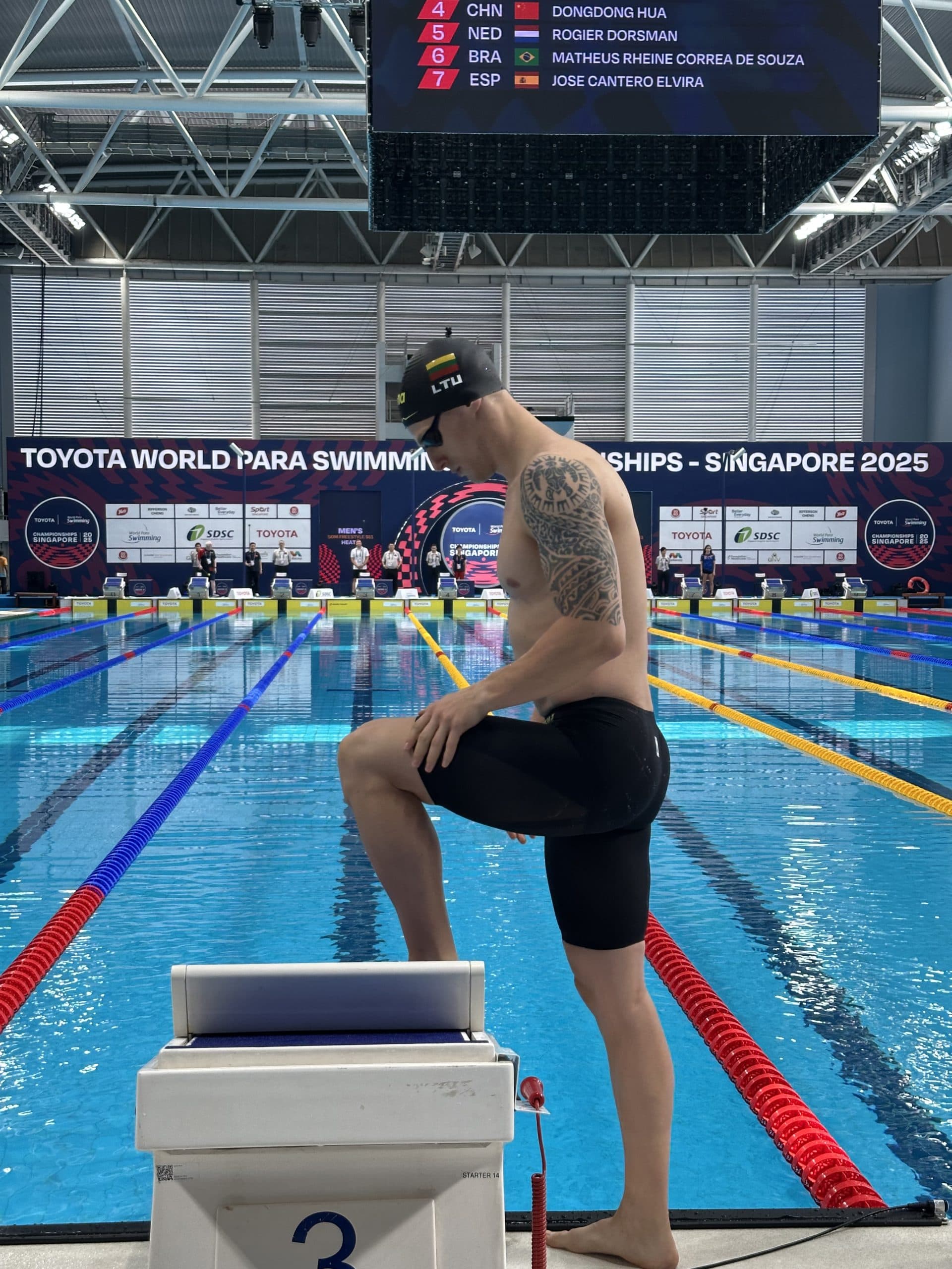 Edgaras Matakas pasaulio žmonių su negalia plaukimo čempionate užėmė šeštąją vietą