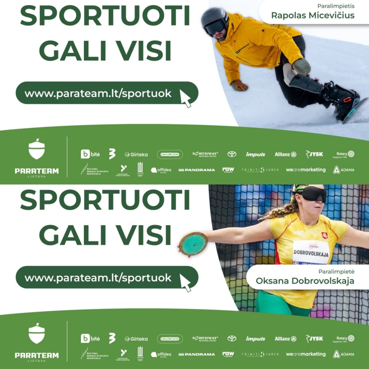 Kampanija „Sportuoti gali visi“ kviečia išdrįsti!